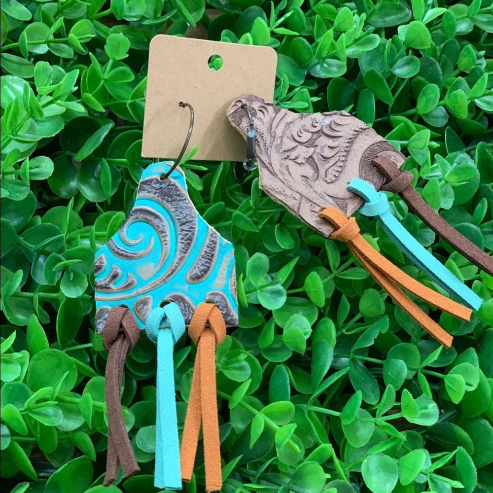 Handmade Genuine Leather Earrings